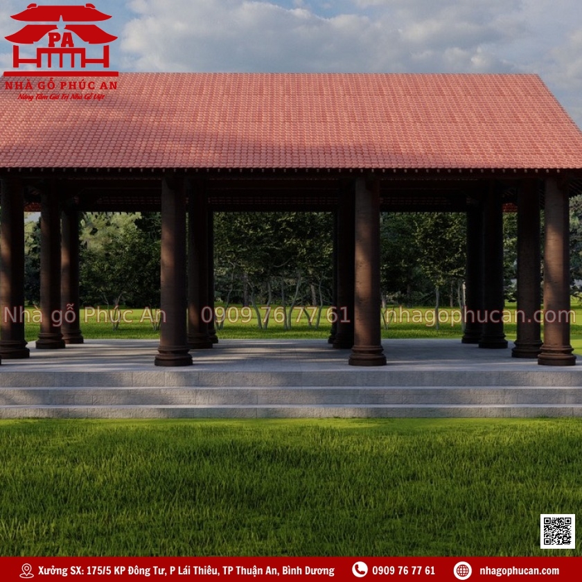 Mẫu nhà 3 gian 16 cột