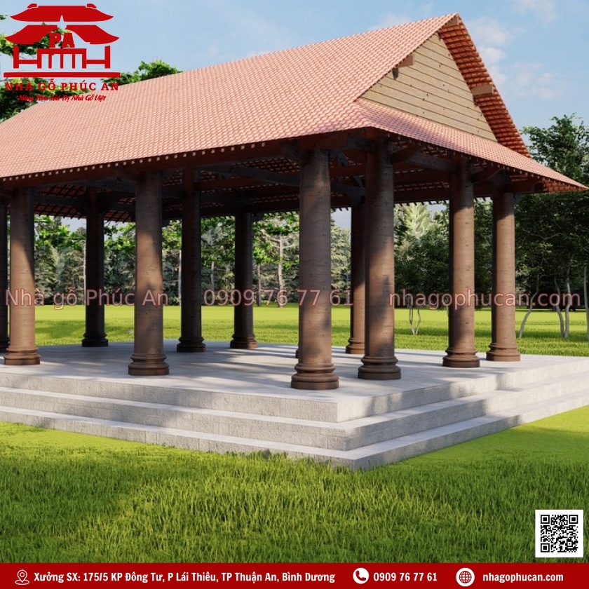 Mẫu nhà 3 gian 16 cột