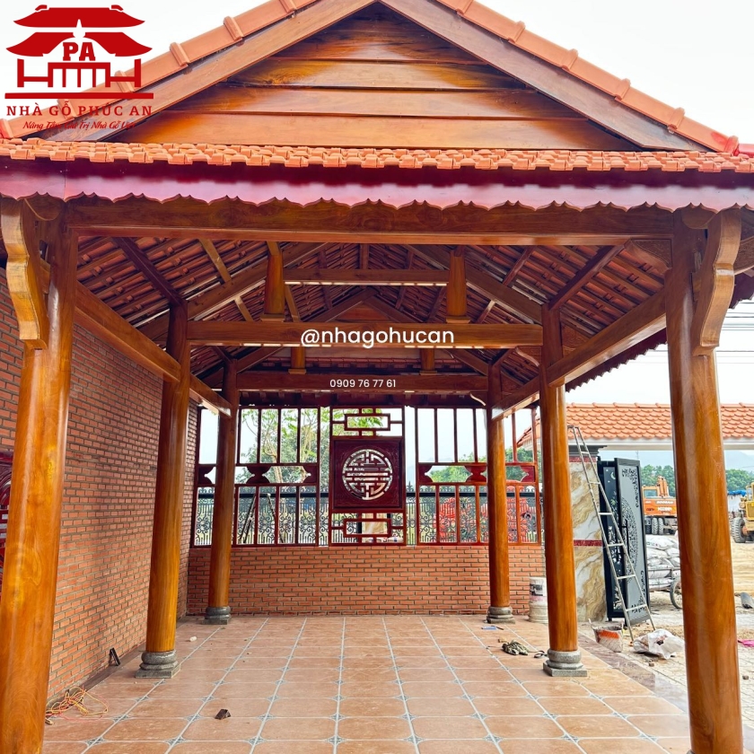 Nhà mát 2 gian 6 cột