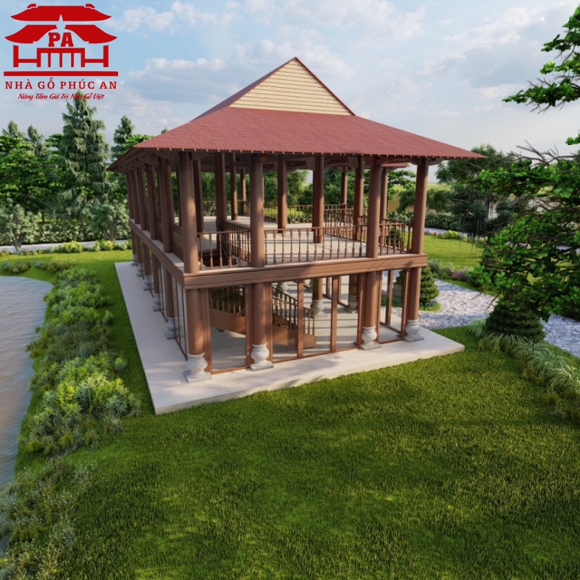 Nhà Sàn 5 Gian 1 Lồi.