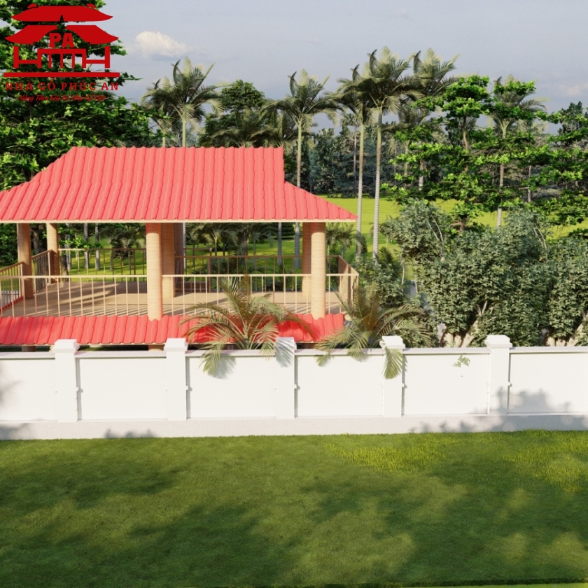 nhà mát 2 gian 1 lồi