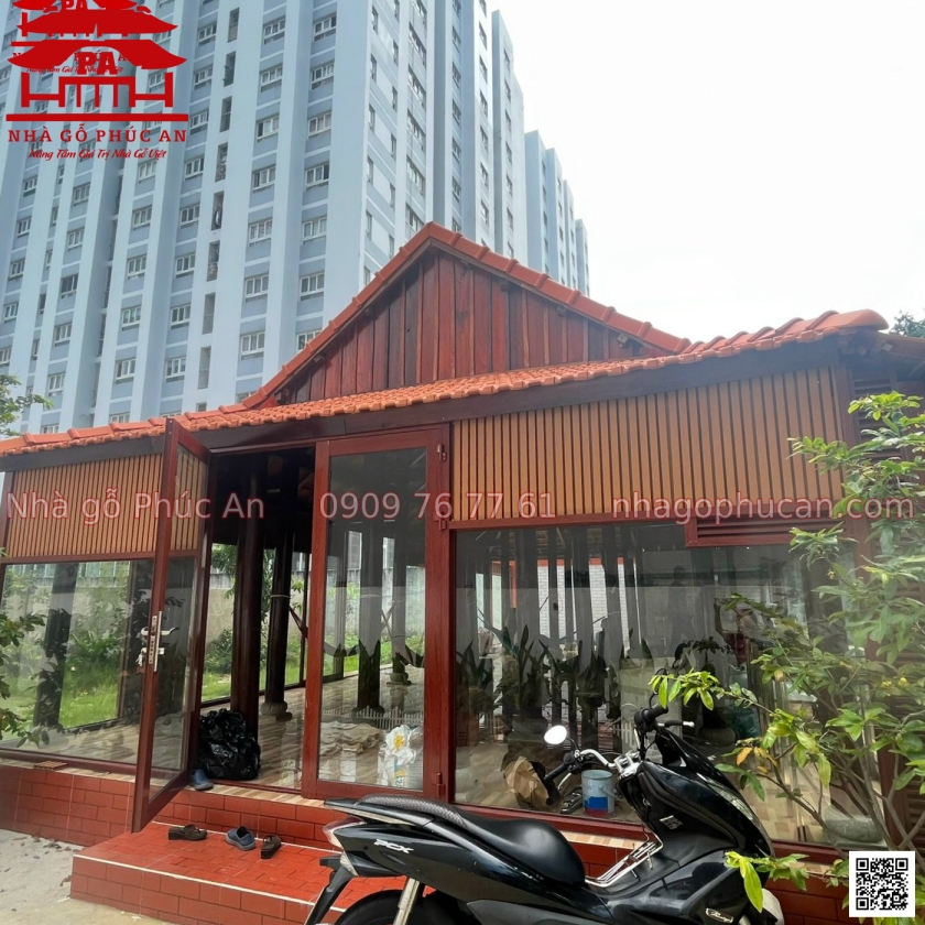  Nhà gỗ trệt 3 gian 2 chái